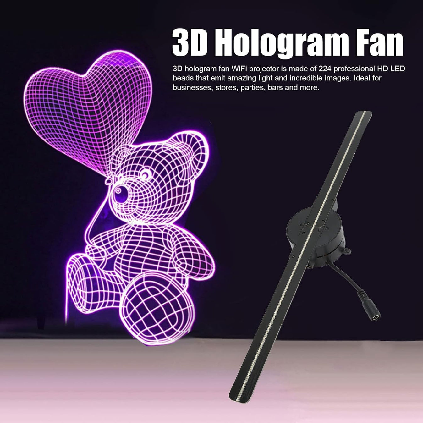 3D Holographic Advertising Fan
